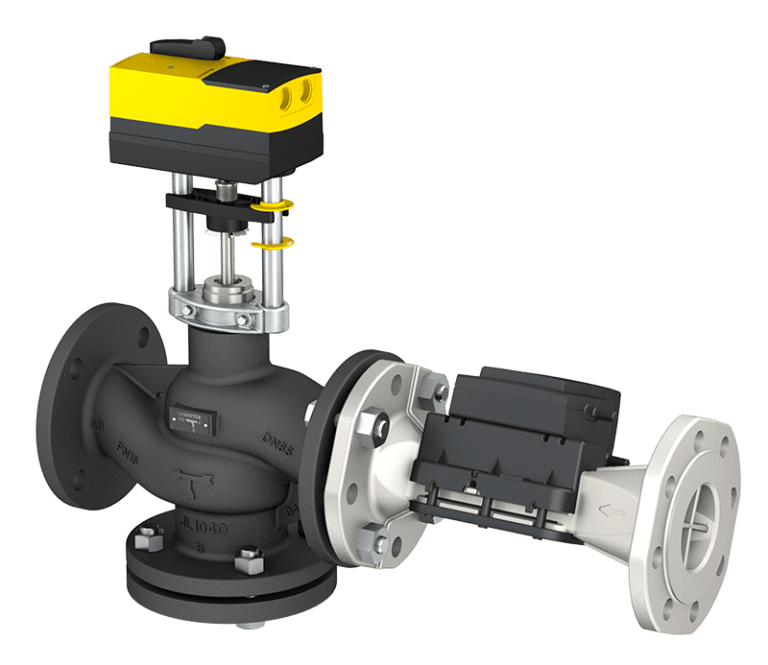 Système de régulation dynamique du débit avec vanne 2 voies et collecte des données énergétiques, eValveco