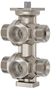 Vanne à boule 6 voies à filetage extérieur, PN 16